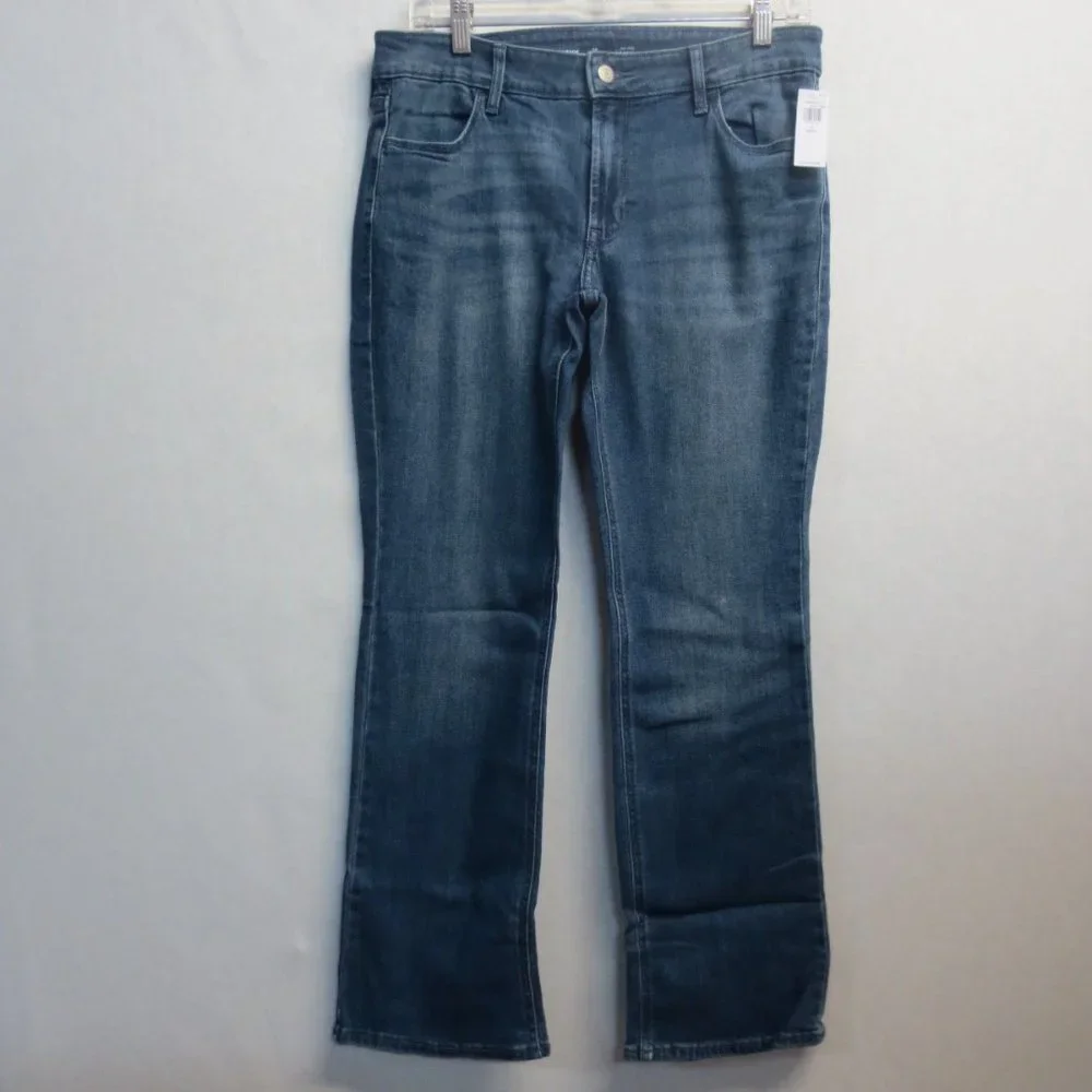 OLD NAVY LADIES MID RISE WOW BOOT CUT JEAN - MEDIUM WASH - 10 PETITE - Picture 1 of 3
